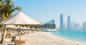 Al Mamzar Beach Park place Dubai UAE.