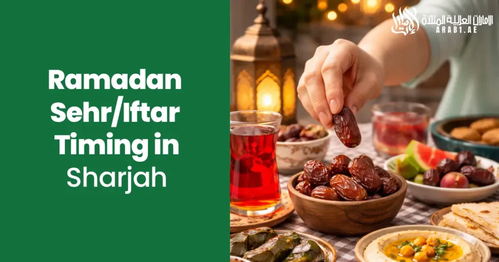 Ramadan Sehr Iftar (إفطار سحور) Timing In Sharjah 2025 arab1