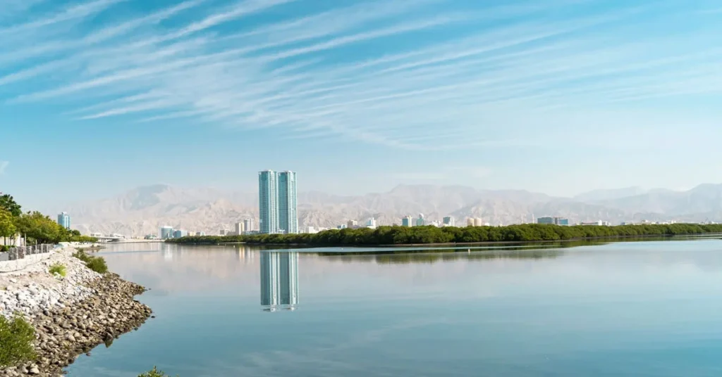 Walking at Al Qawasim Corniche Arab1ae