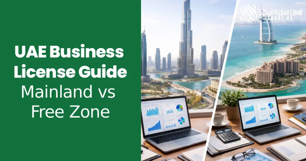 UAE Business License Guide 2026 Types, Costs, Mainland vs Free Zone arab1
